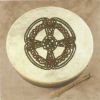12" Bodhran, Celtic Knotwork Cross