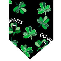 Guinness Tie, Black with Green Shamrocks