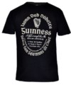 Guinness T-Shirt: Irish label, gold on black