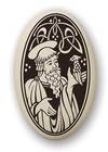 Oval Pendant - Saint Kevin of Glendalough