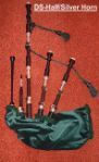 Soutar HS Bagpipe - Half Mounted in Engraved Sterling