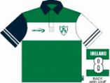 Irish Green & Blue Short Sleeved Rugby