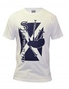 White Tee Shirt with Bagpipe design