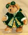 Teddybear girl with green Irish dance dress