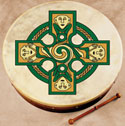 12" Bodhran, Gallen Cross