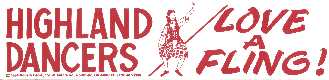 Highland dancers love a fling! (red on white w/ graphic)