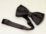 Black Satin Bow Tie