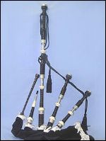 Gibson R114A Bagpipe - 1/2 Mounted Silver w/Blackwood Chanter