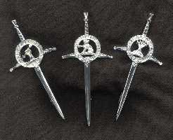 Silver-Plated Clan Kilt Pin