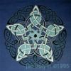 Keltic Designs Tee Shirt: Blue Pentacle